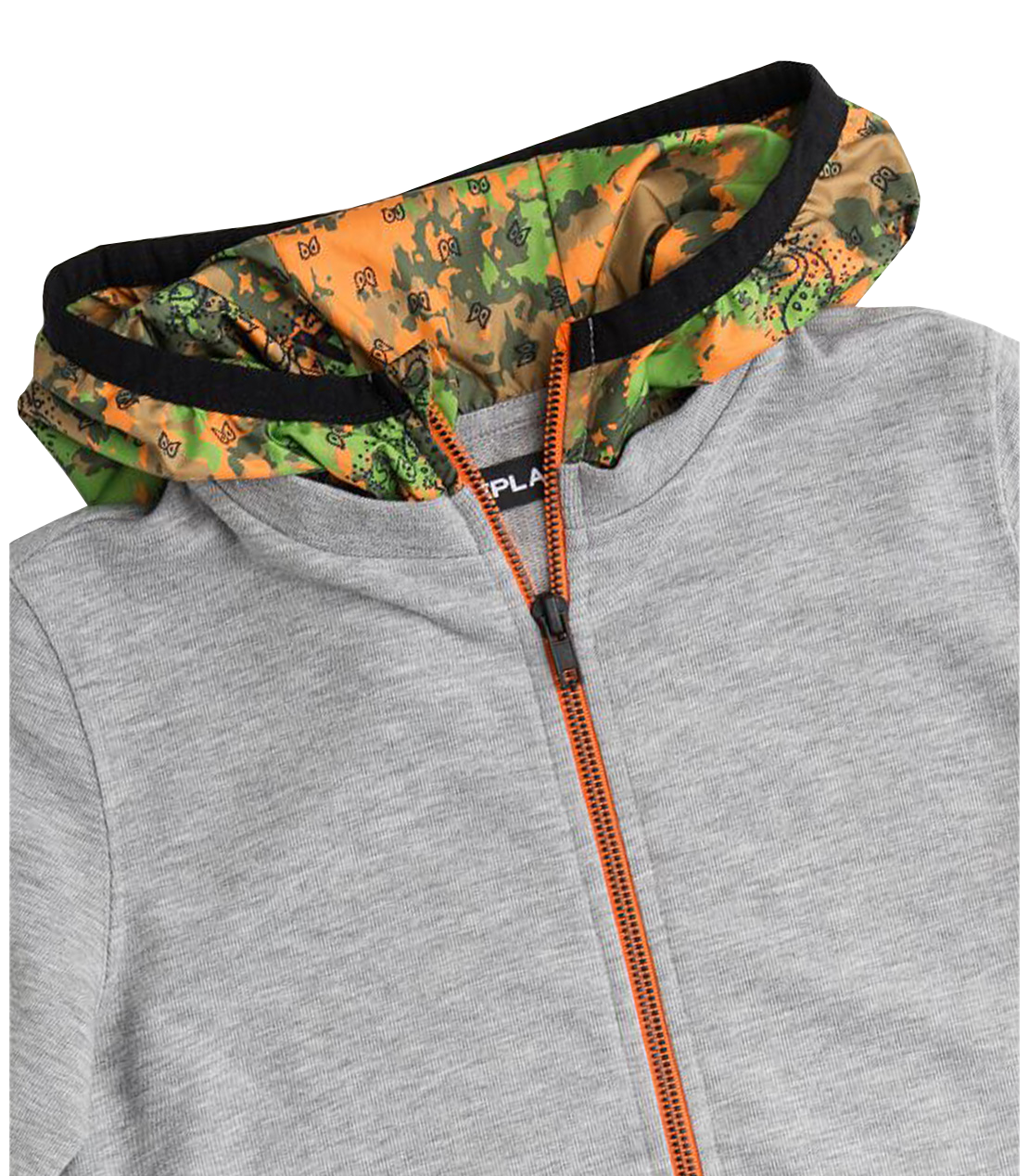 BOY コットン/ ポリフリース CAMOスウェットシャツ 詳細画像 グレーメランジ 4